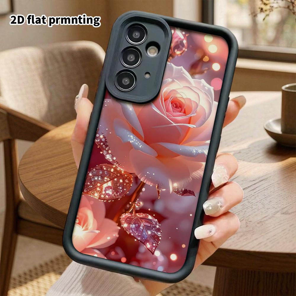 Phone Case: 2D Flat Samsung Galaxy A34 A35 M05 M06 S20 S22 S21 FE Plus 5G Layered Protective Case, Gradient Rose, Christmas and Halloween Gift