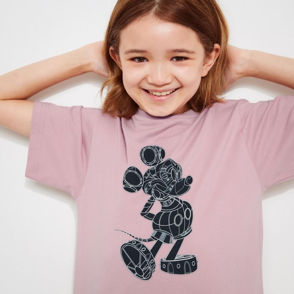 

UNIQLO KIDS Микки Стенды UT с графическим рисунком Т с коротким рукавом