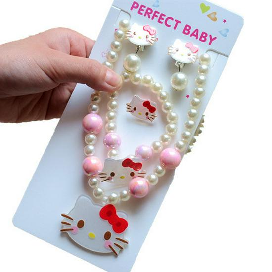 Frozen Princess Kids' Necklace & Bracelet Gift Set for Christmas or Birthday