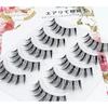 Lashie - Set of 5 Pairs: Criss Cross Spiky Clear Band False Eyelashes