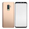 Phone Rear Back Glass Cover Front Screen Glass Lens Replacement Set for Samsung S9+ G965(Gold )
