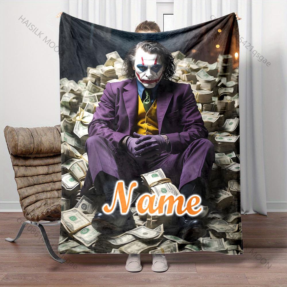 17 Style Custom Name Blanket Joker Movie Printed Blanket Soft And Warm Bedding For Bed Sofa Outdoor Travel Cover Blanket Gifts