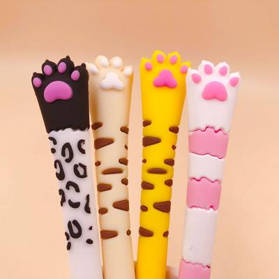 1 kus Cute Kawaii Cat Paw Silikonový dráp Gel Pen Školní kancelářské potřeby Creative Sweet Black Cat Pretty Lovely