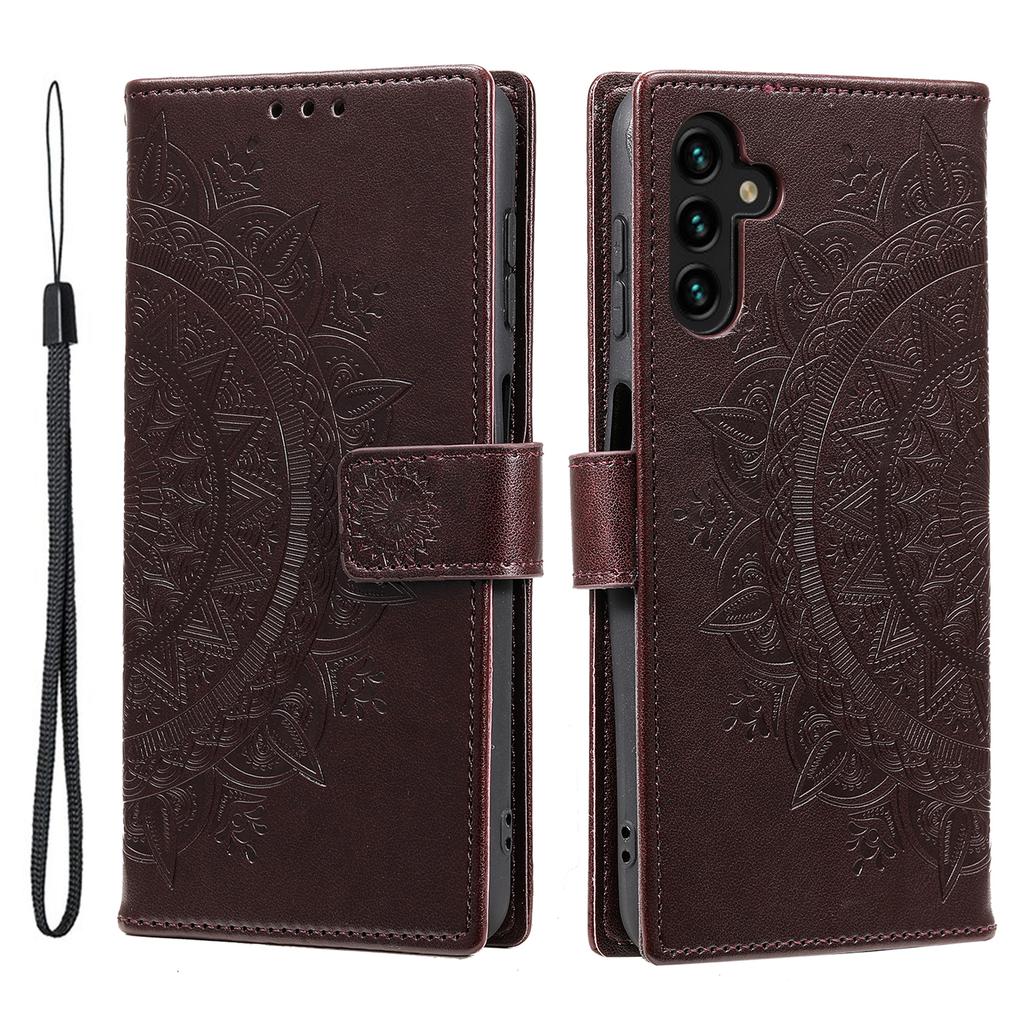 For Samsung Galaxy M55 5G/C55 5G/F55 5G   Phone Cases Full Protection Leather Wallet Phone Cover with Strap