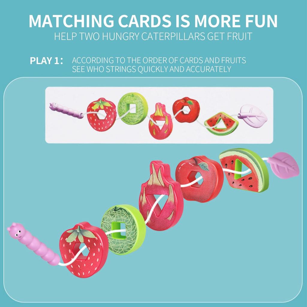 Fruit Skewers, Gluttworm Games, Children'S Educational Aids, Tabletop Interaction, Logical Thinking Games, Toys For Education