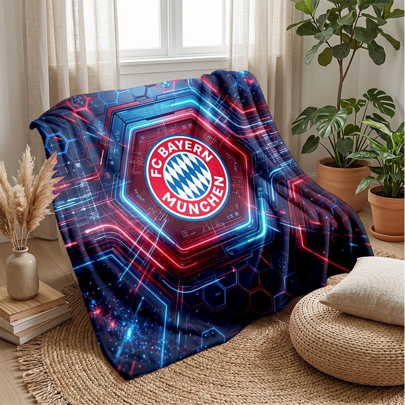 Bayern Munich Theme Blanket Soft Flannel Blanket Plush Throw Blanket Cozy Sofa Bed Blanket for Home Decor