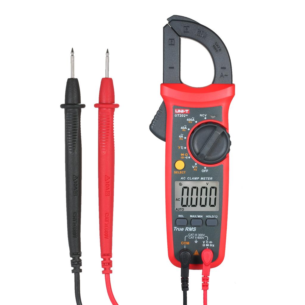 UNIT UT202+ 4000 Counts Digital Clamp Meter True RMS Multimeter Clamp Ammeter Voltage Meter NCV