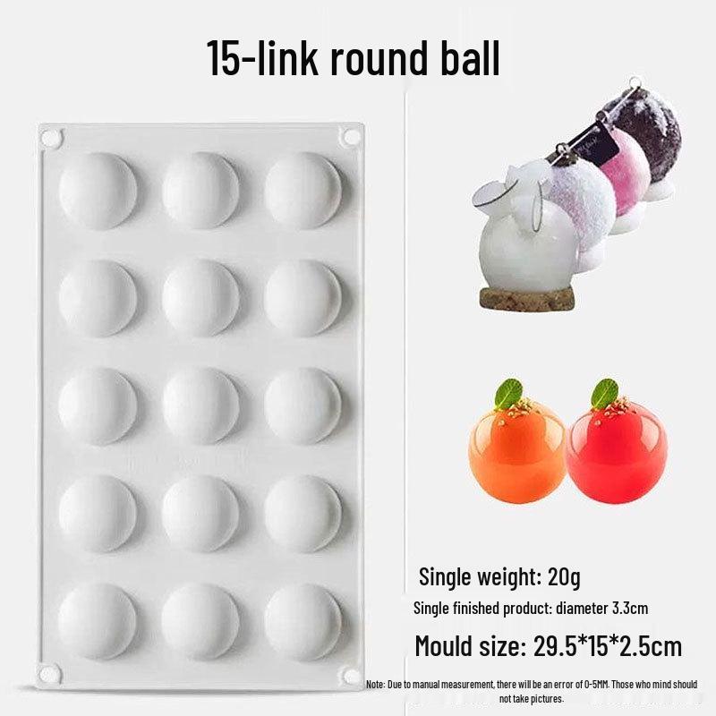 Silicone Molds for Round, Ball & Semicircle Shapes – Ideal for DIY Baking: Chocolate, Cupcakes, Puddings, Desserts Decoration