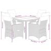 VidaXL Ensemble à manger de jardin 5 pcs et coussins marron poly rotin, ensemble de salle à manger d'extérieur, meuble de 3276769