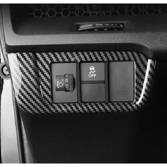 For Honda CRV CR-V 2024 Carbon Fiber Headlight Switch Button Frame Trim