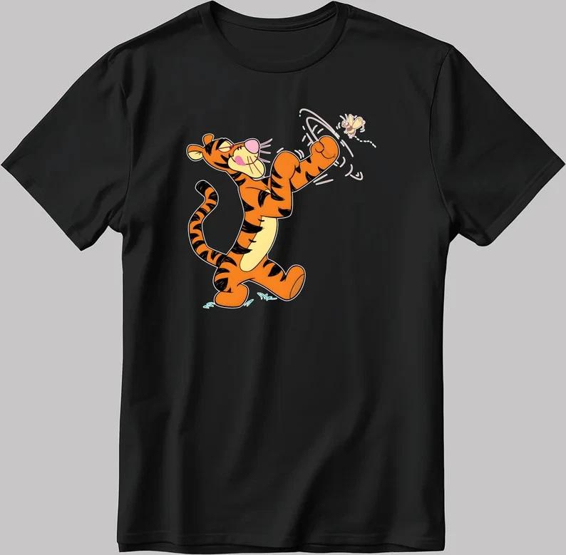 The Winnie Pool And Friends Tigers Funny V2 Black T Shirt S