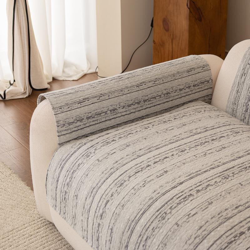 Einfarbiger Chenille-Sofahandtuch, dicker universeller Schnittsofabezug, moderne Möbel, staubdichter Bezug, L-förmige Couchbezüge
