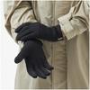 Stretch Fleece Breath Thermo Touchscreen Size M Gloves, Heat-Generating Material, Compatible, Winter, Unisex, Black,