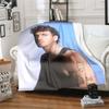 Customizable L-Lauv Singer Soft Flannel Blanket, Warm and Comfortable, Suitable for Picnics, Beds, Sofas, and Home Bedrooms.