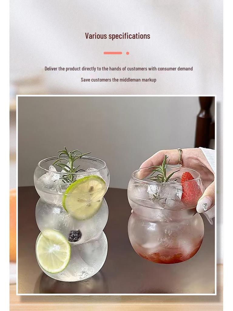 Milky Cute Glass Breakfast Cup for Yogurt, Cereal, and Coffee