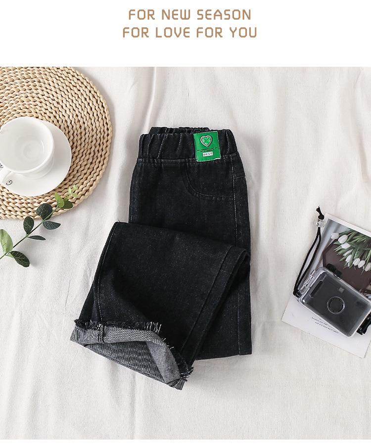 Weite Mädchen-Jeans - Trendige gerade Hosen für Kinder, Frühling/Herbst 2023