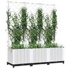 Planter with Trellis White 120 X 40 X 136 Cm PP