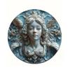 Angel Princess Art Poster Round Plate Metal Tin Sign Vintage Decortaive Tinplate Painting Pin Up Circle Plaque Decor for Bar Pub