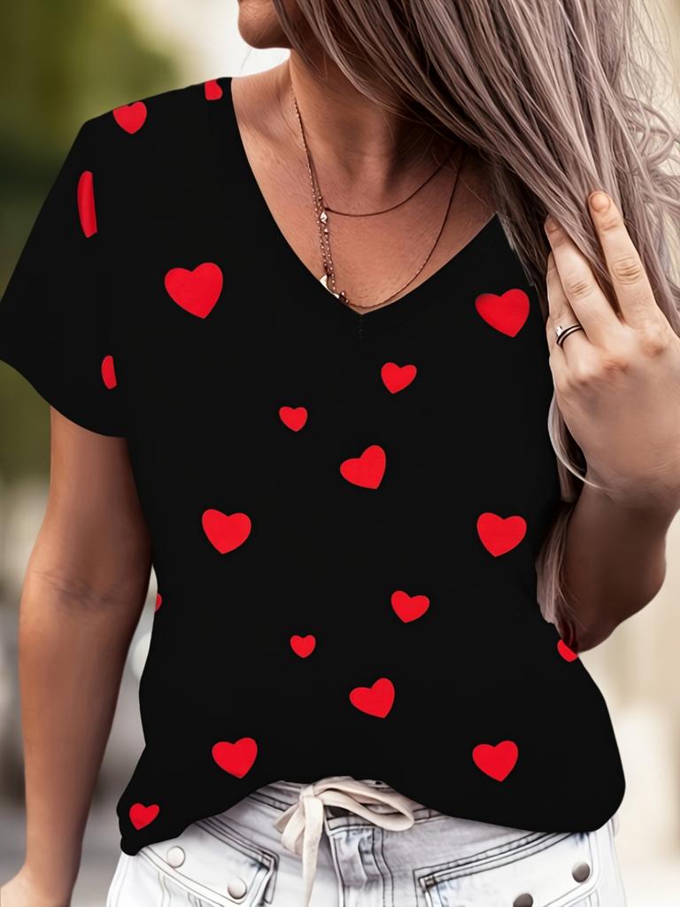 Women's Summer V-Neck Short Sleeve T-Shirt