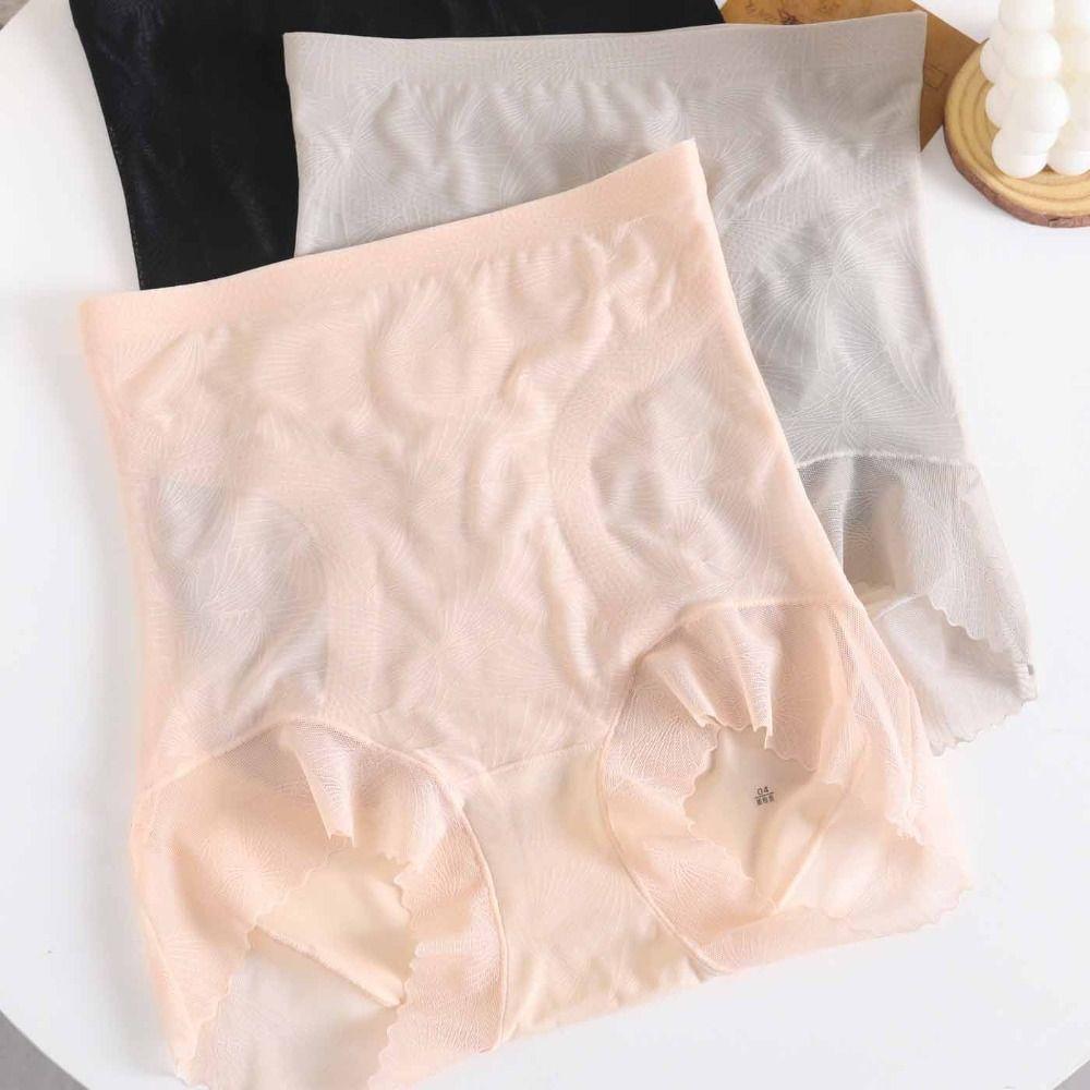 Seamless Postpartum Body Shaper Ice Silk Tummy Control Underwear Fashion Butt Lifter Briefs Women