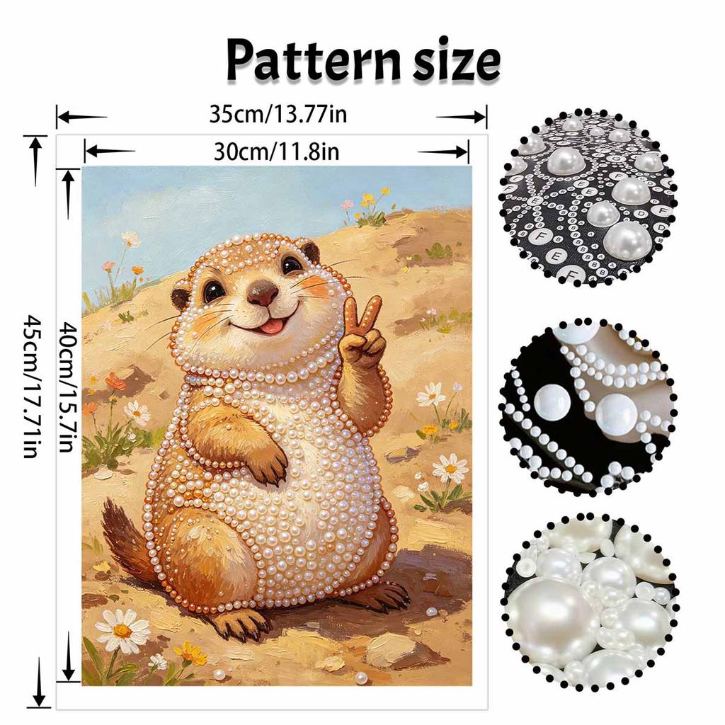 Pearl Painting Kit Cute Prairie Dog Animal DIY Handmade Home Decoration Painting