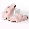 Fashion Crestar Fur Fuzzy Cork Slippers For Women Fashion Plush Open Toe Clogs Slippers Winter Warm Fluffy Slippers Furry House Slides
