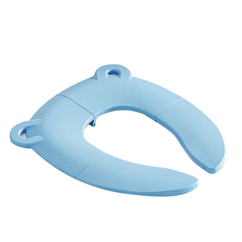 Collapsible Bear Shaped Baby Cartoon Travel Folding Potty Seat Compact Design Easy To Clean Ergonomic Support