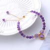 Adjustable Natural Amethyst Bracelet  Bangles Women Fashion Jewelry Accessories Gift
