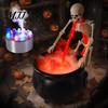 Lighted Witch Pot for Party Decor Halloween Cauldron Fog Machine, Ultrasonic Mist Maker with Glowing LED, Unique Gothic Holiday Gift