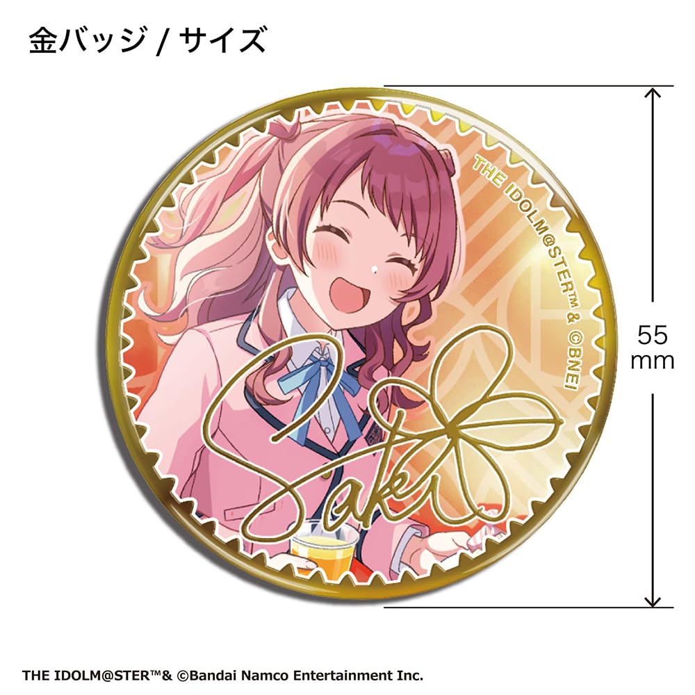 Tenyo Overwhelming Gold Badge Gakuen Idolmaster Vol.1 [Single Item] TKB-A04 Alloy Plated Finish Can Badge, Approx. 5.5cm Diameter