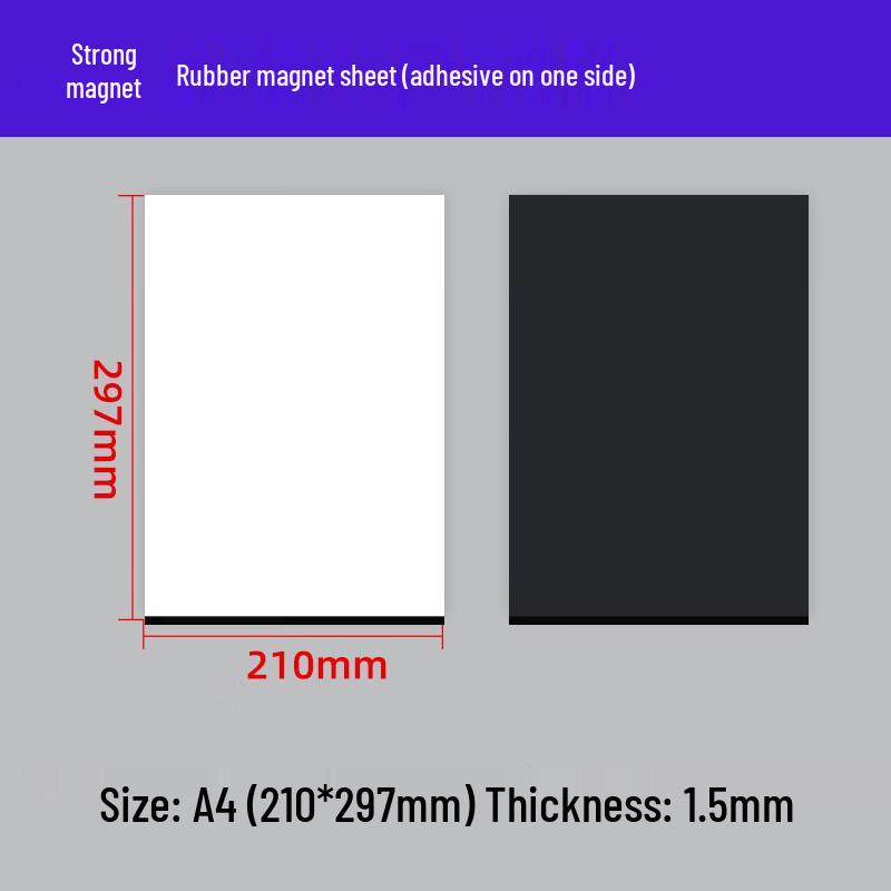 A4 Flexible Rubber Magnetic Sheet