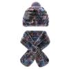 Fur Hat Female Autumn and Winter Rex Rabbit Hair Warm Ear Protection Scarf Two-piece Set Middle-aged and Elderly Grandma Casual Mother Hat