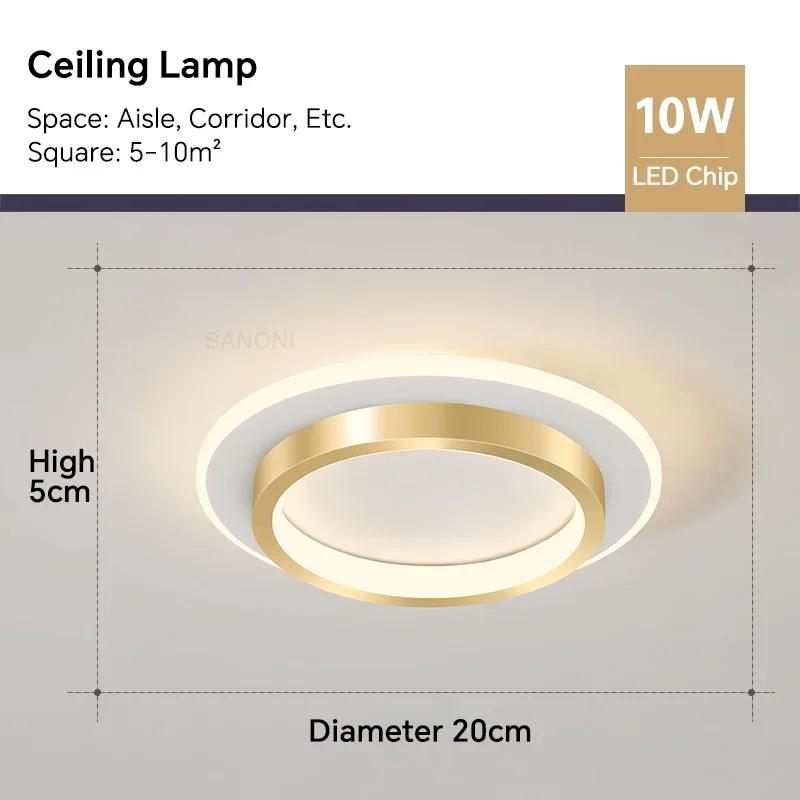 LED-gang-taklys for korridortrapper Foaje Balkong Soverom Moderne innendørs taklampe Lysarmaturer Luster