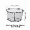 Portable Foldable Fishing Landing Net Lightweight 35cm Diameter Fish Catching Net Black Fish Mesh Net Shrimp Catching