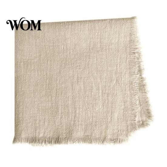 Soft Fringed Napkins Boho Linen Napkin, 18 Inch Washable Fabric Rustic Farmhouse Napkin for Dining Table Home Wedding Bridal Shower