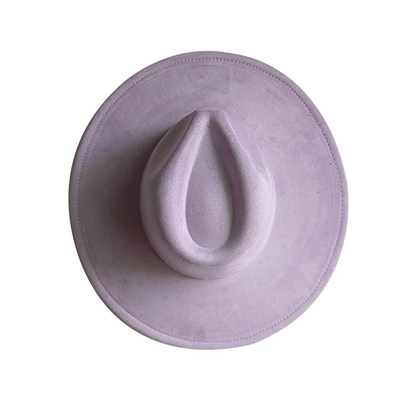 For Burning Vegan Suede Fedora Rancher Hats Blank Hats Multicolor Heart Shaped Top 9.5Cm Brim Unisex Jazz Hat Church Hat