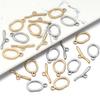1 Set Stainless Steel Wave ShapedToggle ClasToggle Clasps Buckle Connectors For Bracelet Necklace DIY Jewelry Making Accessories