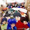 Ranma 1/2 Bedding Set Single Twin Full Queen King Size Bed Set Adult Boys Bedroom Duvetcover Sets 3D Print Anime Bed Sheet Set