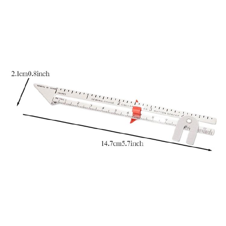 Sewing Measuring Tool Fabric Quilting Ruler Sliding Gauges Sewing Ruler