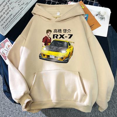 Fujiwara Tofu Shop Manga Hoodie Herren Damen Keisuke Takahashis FD RX7 Oberteile Kapuzensweatshirt Lockeres Fleece