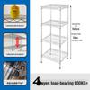 Stainless Steel Multi-Tier Storage Rack for Kitchen, Warehouse, or Balcony.