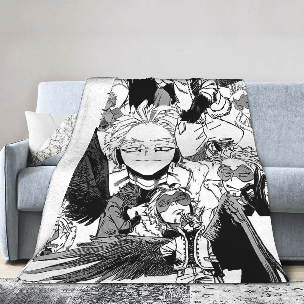 Izuku Midoriya Coral Fleece Plush Throw Blanket Academy Anime Manga Blanket for Home Bedroom Warm Bed Rug