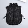 Cute Petal Fake Collar Black Detachable Lapel False Blouse Lace Removable Collar Slim Gauzy False Collar Women