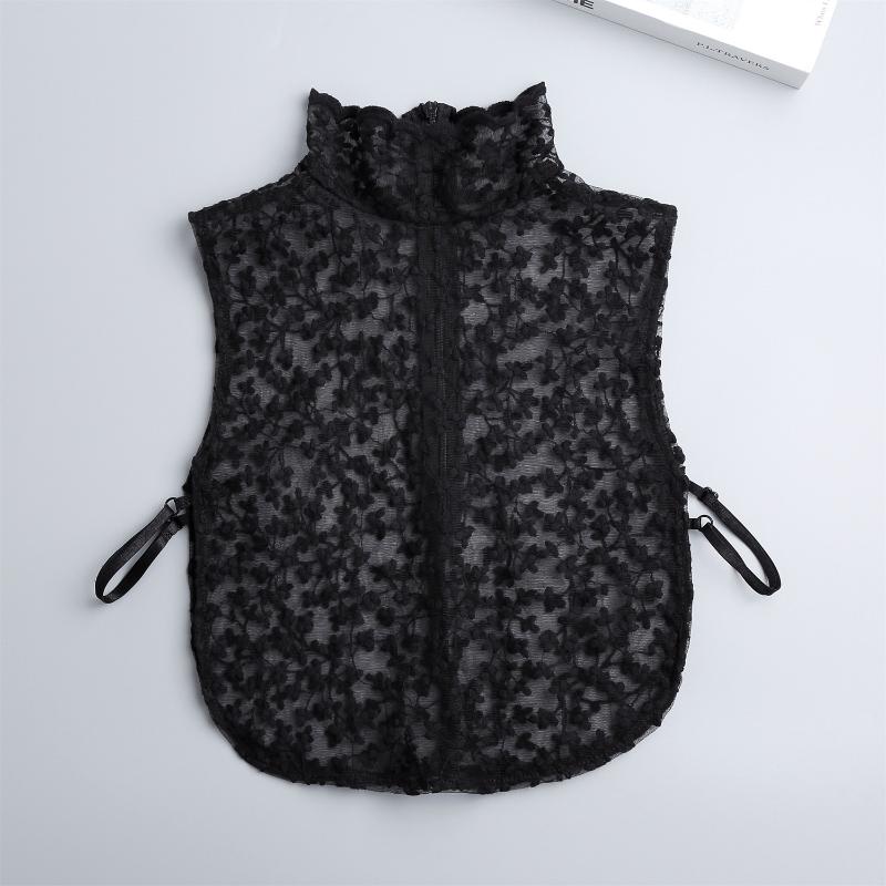 Милый съемный воротник-петля черный отстегивающийся лацкан ложная блузка кружево съемный воротник тонкий прозрачный ложный воротник женский чёрный