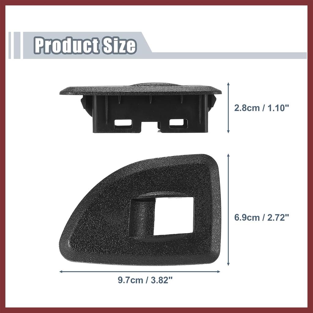 Pair Rear Window Switch Bezels Driver and Passenger Side for Chevrolet Silverado for GMC Sierra 1500 2500HD 3500HD 2009-2013 Black Window Control