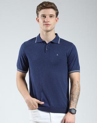 Luxuria Mens Solid Collar Neck Tshirt
