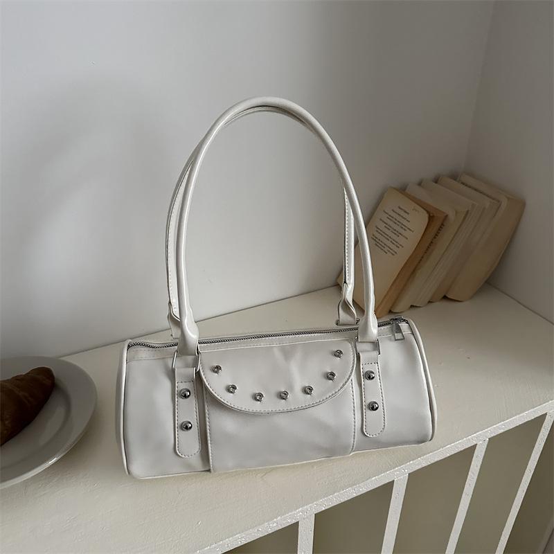 Hand-held Cylindrical Bag, Simple and Fashionable Pillow Bag, Commuter Single-shoulder Bag Under The Arm Bag