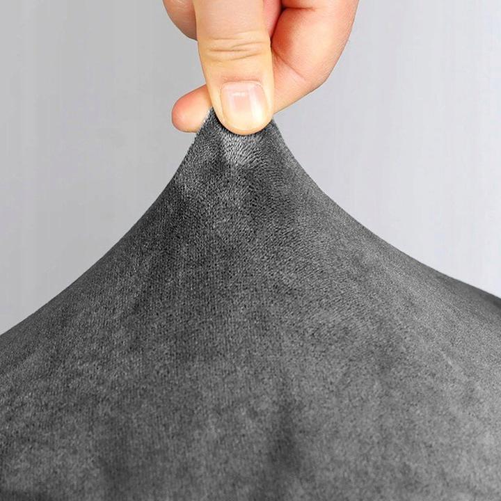Scandinavian Chair Cover Grey Velvet Elastic [21Ea]