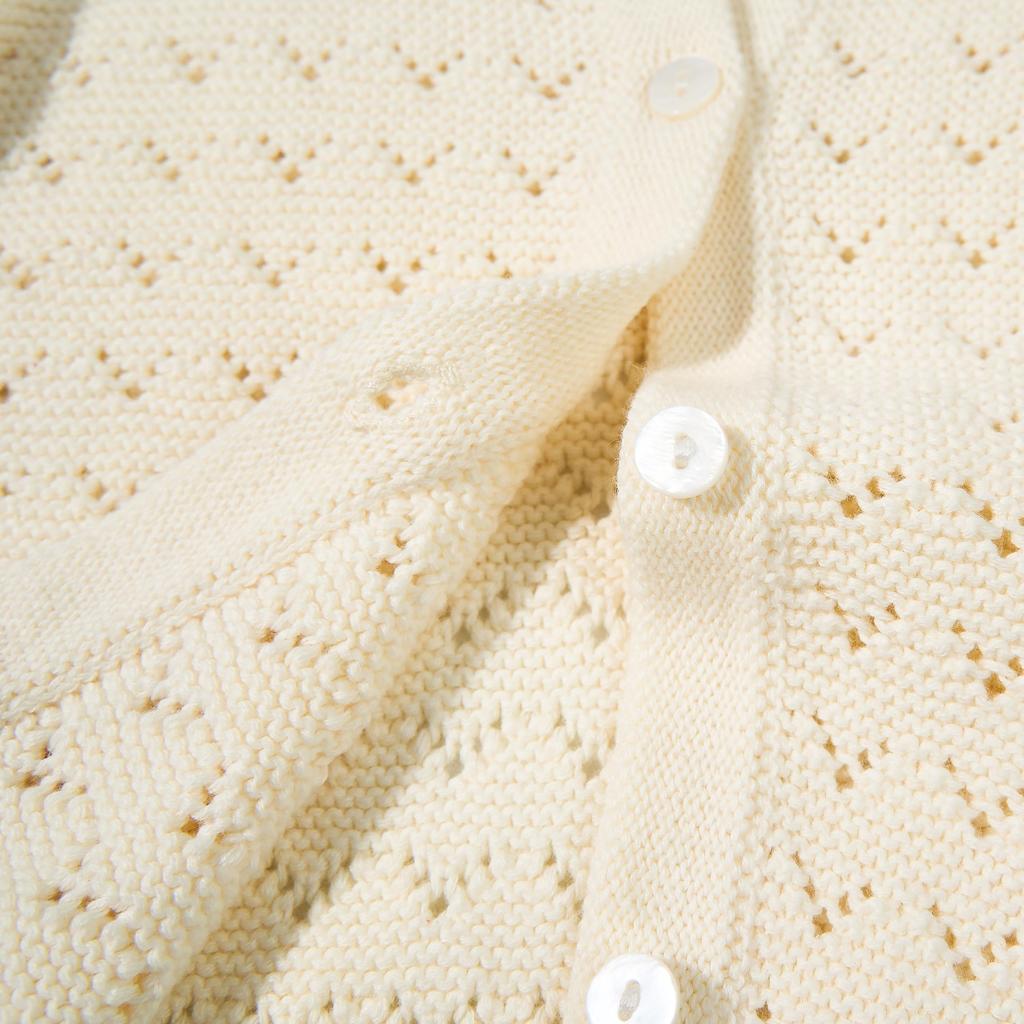 Miipat Baby Long Baby Solid Openwork Sizes Cardigan, Knit, Sleeve, 100% Cotton, Sweater, Outerwear, Soft, Color, Knit, Cute, Fall, Winter, Spring,