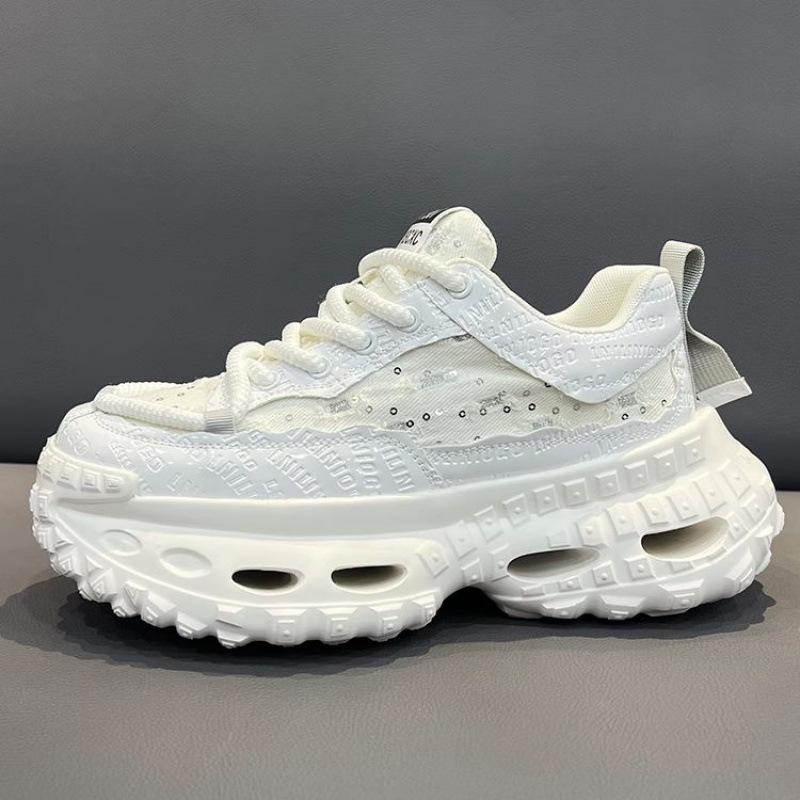 Canvas Breathable Casual Shoes Thick-soled Dad Shoes Versatile Low-top Fashionable Personality Versatile Men's Shoes